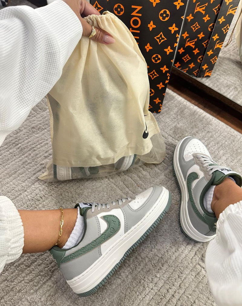 Nk Air Force X  Louis Vuitton Cinza Verde