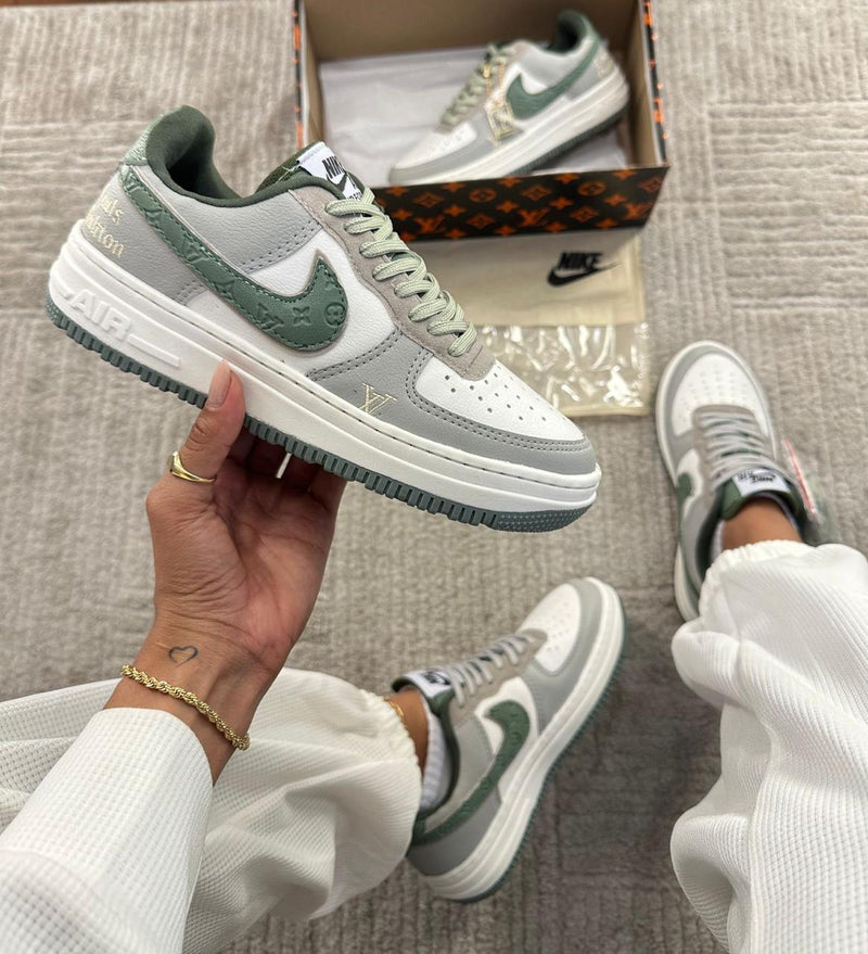 Nk Air Force X  Louis Vuitton Cinza Verde