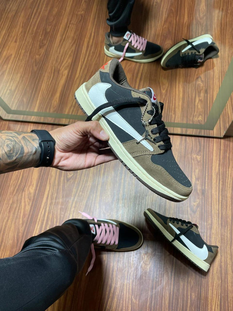 Nk Air Jordan Travis Scott Preto Marrrom